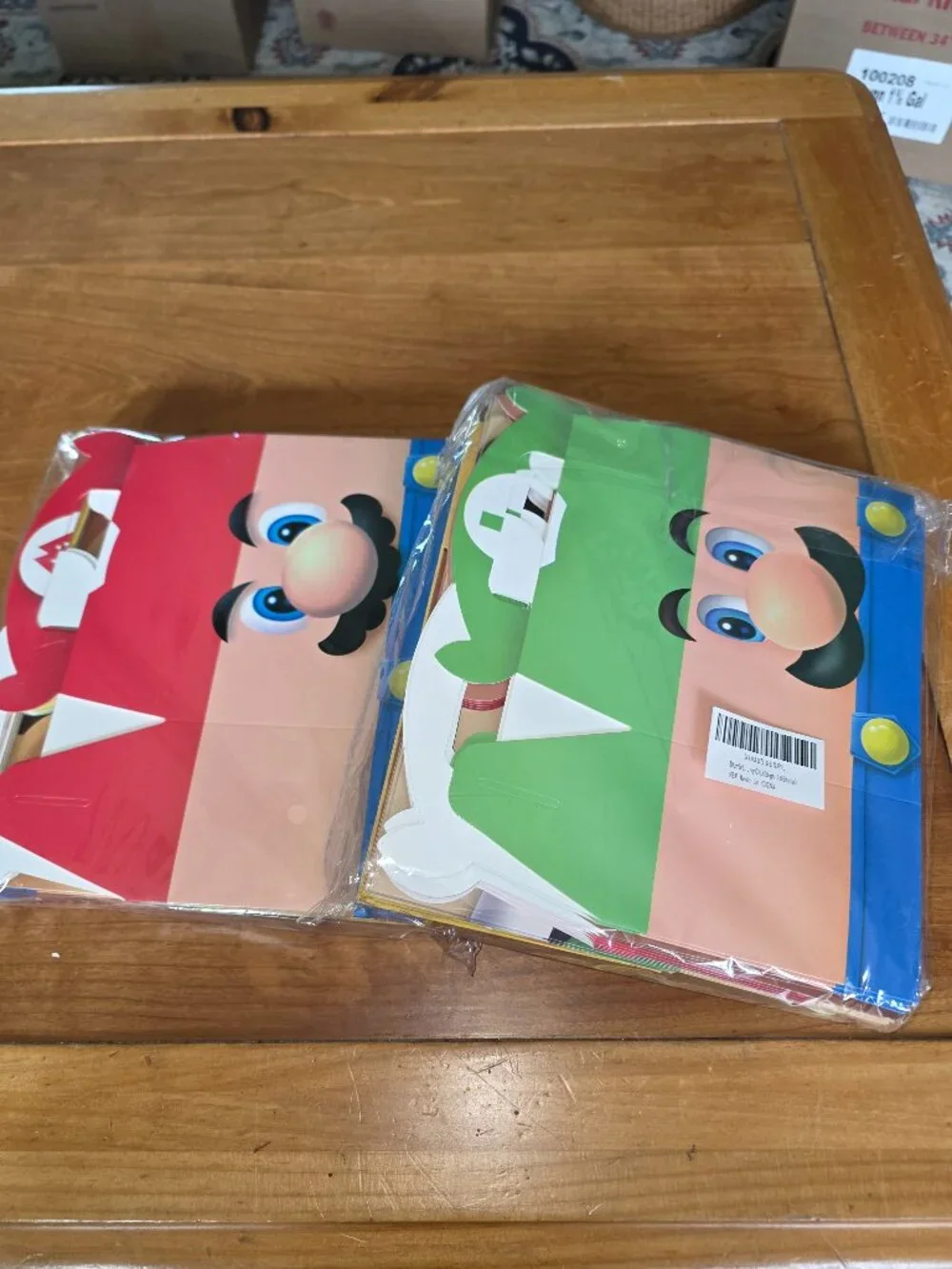 Super Mario Bros Gift Boxes Lot 48 Total (2 Packs of 24) Party Favor Boxes Mario